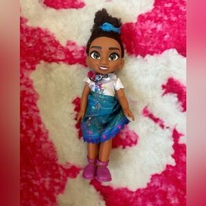 Charming Doll with Blue and Pink Outfit